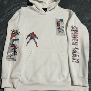 H&M White Spider-Man Graphic Hoodie
